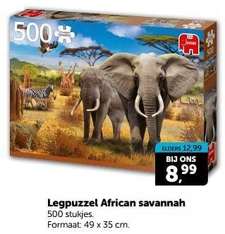 Promoties Legpuzzel african savannah - Jumbo - Geldig van 02/03/2024 tot 10/03/2024 bij BoekenVoordeel