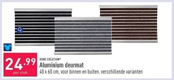 Promoties Aluminium deurmat - HOME CREATION - Geldig van 09/03/2024 tot 10/03/2024 bij Aldi