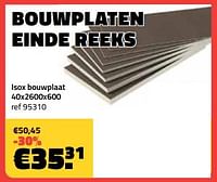 Bouwplaten einde reeks 40x2600x600-Huismerk - Bouwcenter Frans Vlaeminck
