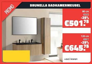 Promotions Brunella badkamermeubel - Produit maison - Bouwcenter Frans Vlaeminck - Valide de 01/03/2024 à 31/03/2024 chez Bouwcenter Frans Vlaeminck