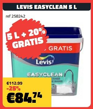 Promoties Levis easyclean 5 l - Levis - Geldig van 01/03/2024 tot 31/03/2024 bij Bouwcenter Frans Vlaeminck