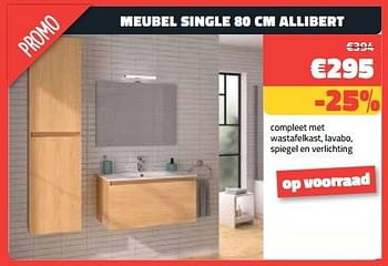 Promotions Meubel single 80 cm allibert - Produit maison - Bouwcenter Frans Vlaeminck - Valide de 01/03/2024 à 31/03/2024 chez Bouwcenter Frans Vlaeminck