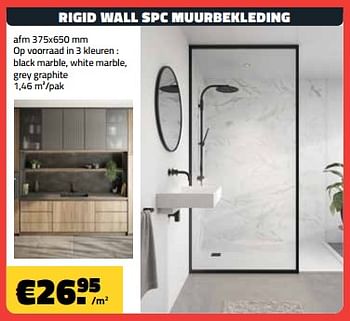 Promotions Rigid wall spc muurbekleding - Rigid Floors & Walls - Valide de 01/03/2024 à 31/03/2024 chez Bouwcenter Frans Vlaeminck