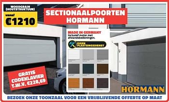 Promoties Sectionaalpoorten hormann woodgrain houtstruktuur - Hörmann - Geldig van 01/03/2024 tot 31/03/2024 bij Bouwcenter Frans Vlaeminck