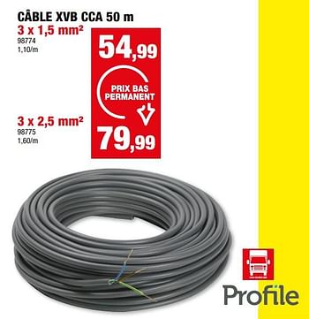 Promotions Câble xvb cca - Profile - Valide de 28/02/2024 à 10/03/2024 chez Hubo