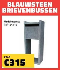 Blauwsteen brievenbussen model everest-Huismerk - Bouwcenter Frans Vlaeminck