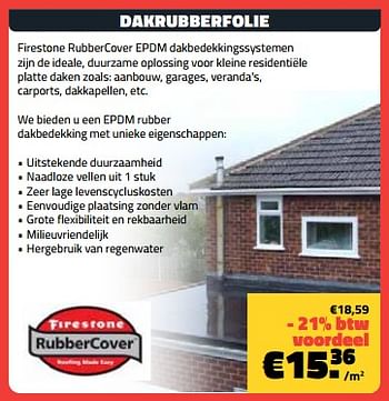 Promotions Dakrubberfolie - Firestone - Valide de 01/03/2024 à 31/03/2024 chez Bouwcenter Frans Vlaeminck