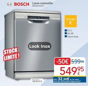Promotions Bosch lave-vaisselle sms4hti31e - Bosch - Valide de 01/03/2024 à 31/03/2024 chez Eldi