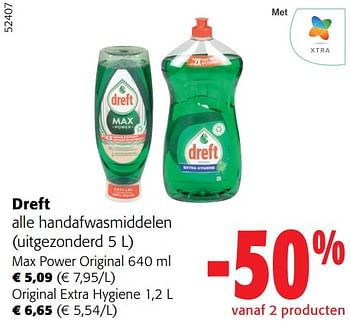 Promoties Dreft alle handafwasmiddelen - Dreft - Geldig van 28/02/2024 tot 12/03/2024 bij Colruyt