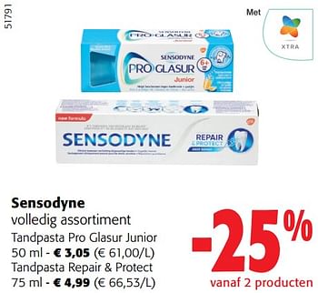 Promoties Sensodyne volledig assortiment - Sensodyne - Geldig van 28/02/2024 tot 12/03/2024 bij Colruyt