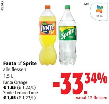 Promoties Fanta of sprite alle flessen - Huismerk - Colruyt - Geldig van 28/02/2024 tot 12/03/2024 bij Colruyt