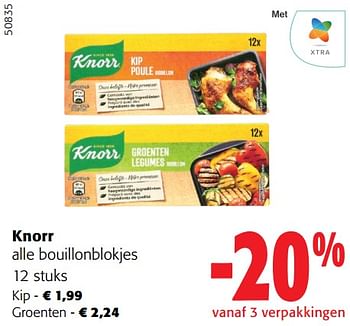 Promoties Knorr alle bouillonblokjes - Knorr - Geldig van 28/02/2024 tot 12/03/2024 bij Colruyt