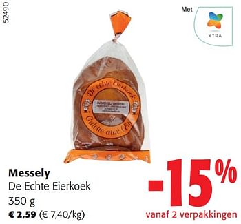 Promoties Messely de echte eierkoek - Messely - Geldig van 28/02/2024 tot 12/03/2024 bij Colruyt