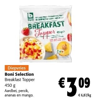 Promotions Boni selection breakfast topper - Boni - Valide de 28/02/2024 à 12/03/2024 chez Colruyt