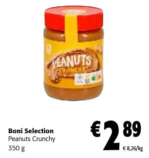Promoties Boni selection peanuts crunchy - Boni - Geldig van 28/02/2024 tot 12/03/2024 bij Colruyt