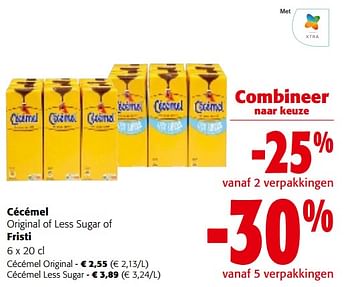 Promoties Cécémel original of less sugar of fristi - Huismerk - Colruyt - Geldig van 28/02/2024 tot 12/03/2024 bij Colruyt