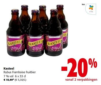 Promoties Kasteel rubus framboise fruitbier - Kasteelbier - Geldig van 28/02/2024 tot 12/03/2024 bij Colruyt