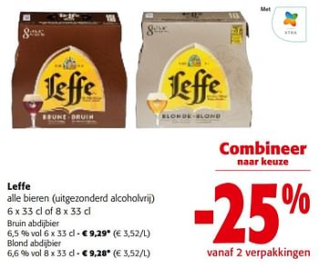 Promoties Leffe alle bieren - Leffe - Geldig van 28/02/2024 tot 12/03/2024 bij Colruyt