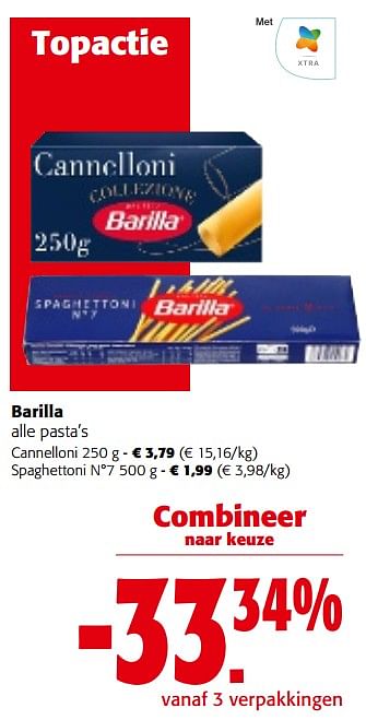 Promoties Barilla alle pasta`s - Barilla - Geldig van 28/02/2024 tot 12/03/2024 bij Colruyt