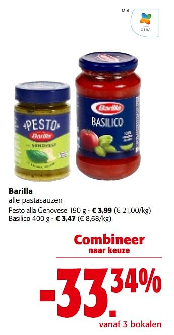 Promoties Barilla alle pastasauzen - Barilla - Geldig van 28/02/2024 tot 12/03/2024 bij Colruyt