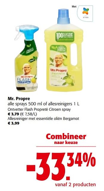 Promoties Mr. propre alle sprays of allesreinigers - Mr. Proper - Geldig van 28/02/2024 tot 12/03/2024 bij Colruyt