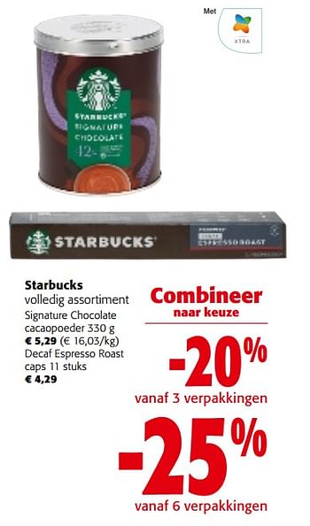 Promoties Starbucks volledig assortiment - Starbucks - Geldig van 28/02/2024 tot 12/03/2024 bij Colruyt
