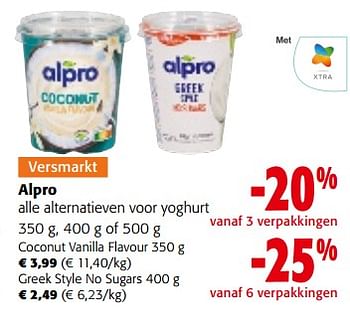 Promoties Alpro alle alternatieven voor yoghurt - Alpro - Geldig van 28/02/2024 tot 12/03/2024 bij Colruyt