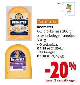 Promoties Beemster x-o brokkelkaas of extra belegen sneetjes - Beemster - Geldig van 28/02/2024 tot 12/03/2024 bij Colruyt