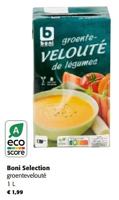 Promoties Boni selection groentevelouté - Boni - Geldig van 28/02/2024 tot 12/03/2024 bij Colruyt