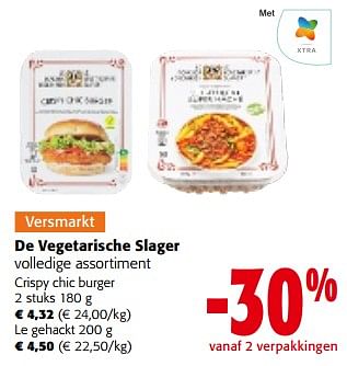 Promoties De vegetarische slager volledige assortiment - De Vegetarische Slager - Geldig van 28/02/2024 tot 12/03/2024 bij Colruyt