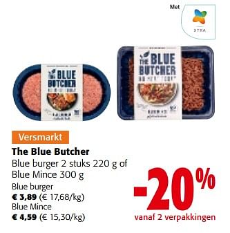 Promoties The blue butcher blue burger of blue mince - The Blue Butcher  - Geldig van 28/02/2024 tot 12/03/2024 bij Colruyt