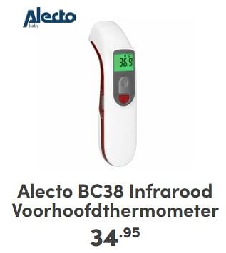 Promoties Alecto bc38 infrarood voorhoofdthermometer - Alecto - Geldig van 01/03/2024 tot 09/03/2024 bij Baby & Tiener Megastore