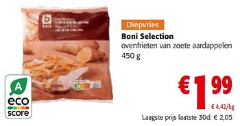 Promoties Boni selection ovenfrieten van zoete aardappelen - Boni - Geldig van 28/02/2024 tot 12/03/2024 bij Colruyt