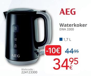 Promoties Aeg waterkoker ewa 3300 - AEG - Geldig van 01/03/2024 tot 31/03/2024 bij Eldi