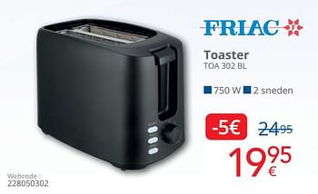 Promotions Friac toaster toa 302 bl - Friac - Valide de 01/03/2024 à 31/03/2024 chez Eldi