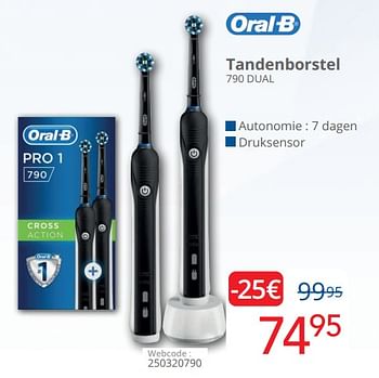 Promoties Oral-b tandenborstel 790 dual - Oral-B - Geldig van 01/03/2024 tot 31/03/2024 bij Eldi