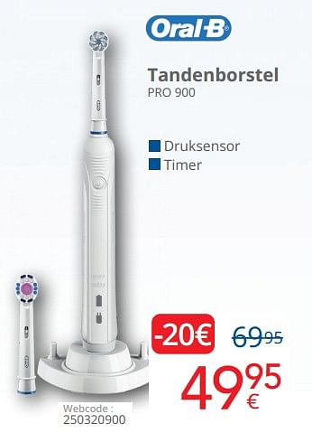 Promotions Oral-b tandenborstel pro 900 - Oral-B - Valide de 01/03/2024 à 31/03/2024 chez Eldi
