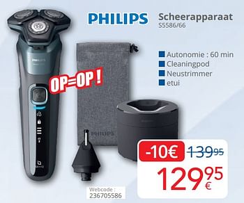 Promotions Philips scheerapparaat s5586-66 - Philips - Valide de 01/03/2024 à 31/03/2024 chez Eldi