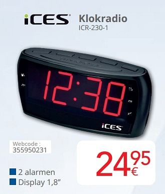 Promoties Ices klokradio icr-230-1 - Ices - Geldig van 01/03/2024 tot 31/03/2024 bij Eldi