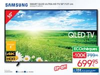 Promoties Samsung smart qled ultra hd tv qe50q67cauxxn - Samsung - Geldig van 01/03/2024 tot 31/03/2024 bij Eldi