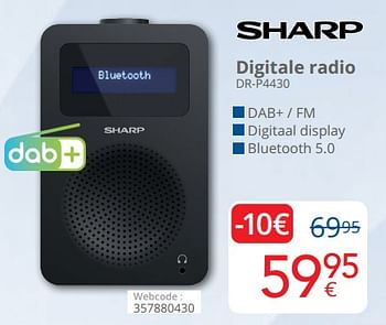 Promotions Sharp digitale radio dr-p4430 - Sharp - Valide de 01/03/2024 à 31/03/2024 chez Eldi