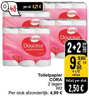 Promoties Toiletpapier cora - Huismerk - Cora - Geldig van 05/03/2024 tot 11/03/2024 bij Cora