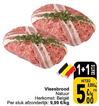 Promoties Vleesbrood natuur - Huismerk - Cora - Geldig van 05/03/2024 tot 11/03/2024 bij Cora