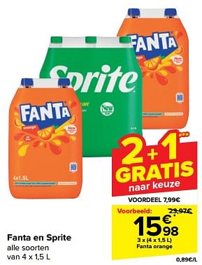 Promoties Fanta orange - Huismerk - Carrefour  - Geldig van 05/03/2024 tot 12/03/2024 bij Carrefour