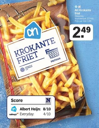 Promotions Ah krokante friet - Produit Maison - Albert Heijn - Valide de 04/03/2024 à 10/03/2024 chez Albert Heijn