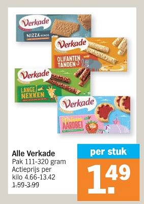 Promotions Alle verkade - Verkade - Valide de 04/03/2024 à 10/03/2024 chez Albert Heijn