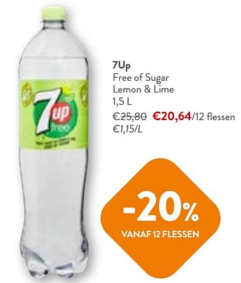Promoties 7up free of sugar lemon + lime - 7-Up - Geldig van 28/02/2024 tot 12/03/2024 bij OKay