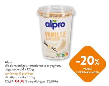 Promoties Alpro plantaardige alternatieven voor yoghurt vanille - Alpro - Geldig van 28/02/2024 tot 12/03/2024 bij OKay