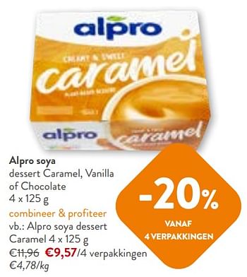 Promoties Alpro soya dessert caramel - Alpro - Geldig van 28/02/2024 tot 12/03/2024 bij OKay