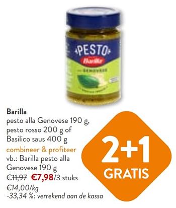 Promoties Barilla pesto alla genovese - Barilla - Geldig van 28/02/2024 tot 12/03/2024 bij OKay